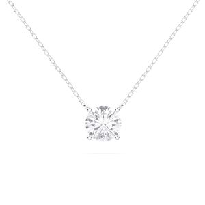 Exclusivo Collar de Oro de 14K con Diamante de Laboratorio de 1 Ct, Corte Brillante, Estilo Solitario, Unisex, para Compromiso o Boda - Product Image 6