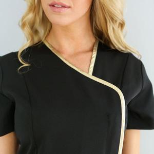 Haute Salon de coiffure élastique médecin soins infirmiers taille travail Logo personnalisé vêtements médical deux pièces femmes gommages uniformes SetsBY BS 2026 - Product Image 6