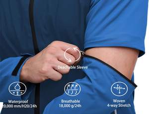 Chaqueta cortavientos personalizada para hombre, chaqueta con cremallera, 100% poliéster, abrigo cortavientos para hombre - Product Image 4