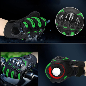 Gants de vélo imperméables et résistants au froid pour hommes, gants de course complets noirs pour moto, motocross, course à moto - Product Image 6