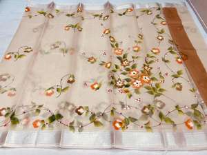 Venta al por mayor de ropa y accesorios de suministro, exquisito Sari de seda Kota Doriya con bordado para niñas, ropa de fiesta, Sari a la venta - Product Image 3