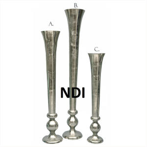 <b>Set</b> <b>Of</b> <b>3</b> Elegant Design Aluminium Flower <b>Vases</b> With Customized Size Unique Style Flower <b>Vases</b> for Home Decor Aluminium <b>Vases</b> - Product Image 1