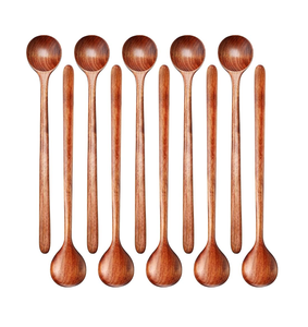 Venta caliente Mango madera sopa cucharón mango largo cuchara cocina regalo de boda accesorios diseño atractivo - Product Image 1