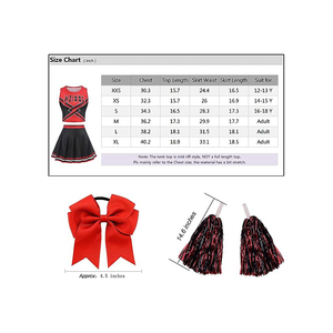 Costume de pom-pom girl Cheer filles uniformes hauts uniformes de pom-pom girl en gros uniformes OEM motif doré - Product Image 6