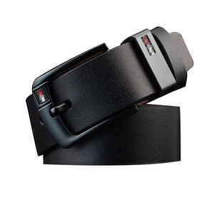 Ceinture formelle en cuir véritable rétro pour homme GENTS GARB avec boucle à ardillon en alliage, nouveau style explosif pour les fêtes - Product Image 3