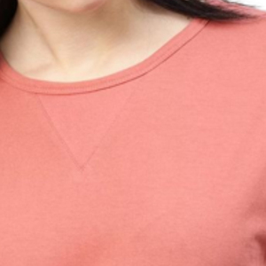 เสื้อยืดสตรีแบบกำหนดเองเสื้อยืดสีชมพูล้วนสำหรับผู้หญิงเสื้อยืดโพลีเอสเตอร์100% - Product Image 2