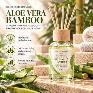 Diffusore di Aromi OEM all'Aloe Vera e Bambù 50ml |   Fragranza Fresca alle Erbe per la Casa |   Produttore di Marchi Privati Spagna - Product Image 2