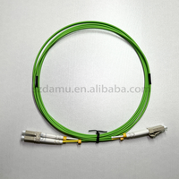 DAMU LC UPC ke LC UPC OM5 kabel Patch serat Multimode 2.0mm LSZH 10M 2M kabel Jumper optik dupleks untuk jaringan FTTH FTTB FTTX