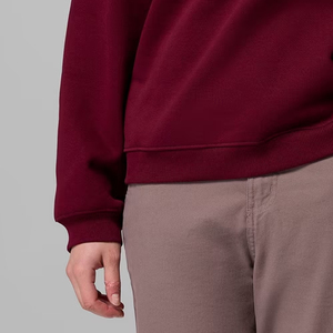 Sweat-shirt en polaire chaud, ton uni, col montant, style tendance pour le streetwear, avec logo personnalisable, design décontracté - Product Image 3