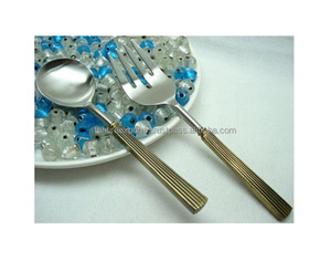 Juego de cubiertos para servir cena de aspecto único, juego de cubiertos de boda con acabado plateado de acero inoxidable, hecho a mano, personalizado - Product Image 6