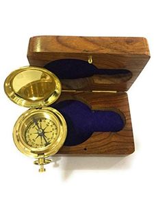 Boussole nautique professionnelle en laiton, instrument de navigation maritime robuste, outil de poche fiable pour la randonnée et la navigation à voile - Product Image 2