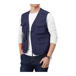 Venta al por mayor personalizado multi-Bolsillo transpirable botón chaleco táctico hombres 100% tela de algodón estilo casual invierno pesca senderismo al aire libre - Product Image 2