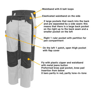 Ropa de seguridad de construcción de alta calidad y alta visibilidad, pantalón de trabajador duradero, pantalón Cargo, venta al por mayor, seguridad de alta calidad - Product Image 5