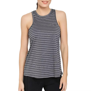 Débardeur sans manches pour femmes de haute qualité gilet en coton à séchage rapide en noir gris chemise courte pour dames confort - Product Image 1