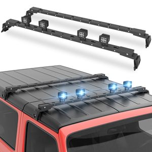Roof Rack chéo thanh với Tương thích cho 2007 2025 <span class=keywords><strong>Jeep</strong></span> Wrangler JK jku JL jlu không giới hạn & Đấu sĩ JT hardtop, mái Xà Ngang - Product Image 1