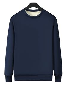 เสื้อสเวตเชิ้ตผู้ชายคุณภาพสูง ผ้าขนแกะถัก สีพื้น ไม่ยับ ผ้านุ่ม ไม่เป็นขุย - Product Image 4