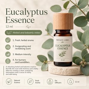 Private Label Eucalyptus Fragrance Essence 12ml OEM | Aromatic <b>Oil</b> for <b>Burners</b> & Humidifiers | Spain EU - Product Image 2