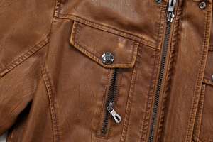 Veste de motard en cuir véritable de qualité supérieure pour hommes avec fermetures éclair durables, design à manches longues Veste en cuir personnalisée pour hommes - Product Image 5