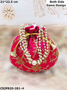 Sac de pochettes brodé indien fait à la main pour femmes Parfait pour les faveurs de mariage, les cadeaux de retour et les occasions spéciales! - Product Image 4