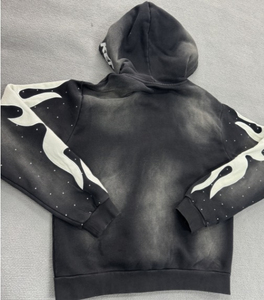 Sweats à capuche unisexes surdimensionnés à prix avantageux, sweats à capuche en coton mélangé lourd, sweats à capuche personnalisés avec impression en relief - Product Image 4