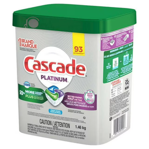 Cascade Platinum Actionpacs 93 unités en forme de gel frais 51.6 oz Nettoyage en profondeur et brillance se dissout rapidement - Product Image 2