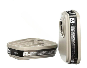 Cartucho de vapor orgánico 3M 6001, certificado NIOSH, que proporciona protección respiratoria en ambientes expuestos a productos químicos - Product Image 4