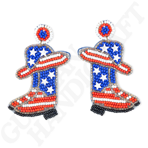 Pendientes hechos a mano con cuentas Meadow Radiance, intrincados abalorios florales, estilo bohemio inspirado en la naturaleza, joyería de primavera, gota de moda - Product Image 3