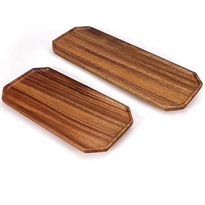 ถาดเสิร์ฟชาอะคาเซียทำจากไม้ไผ่ทรงกลมทำจากไม้ไผ่ปรับแต่งได้ถาดเสิร์ฟชาอาหารเหล็กทองเหลืองใช้ในบ้าน - Product Image 3