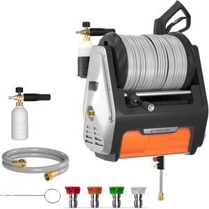 Factory Sale Giraffe <b>Tools</b> Max 3700PSI Electric <b>Power</b> Pressure Washer 100FT Hose Wall Mounted - Product Image 1
