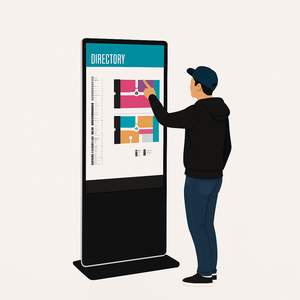 Pantalla Táctil LCD Tipo T de 55 Pulgadas para Centro Comercial, Tienda Minorista, Ascensor, Educación - Gráficos de Exhibición Minorista, Animación - Product Image 5