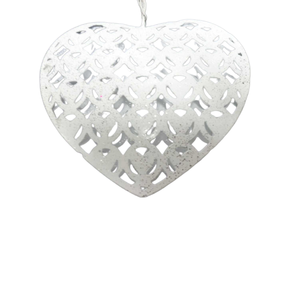 Nouveau lot décoratif de 2 cœurs suspendus en métal pour la maison et la décoration de Noël Feuille de cuivre personnalisée à la main - Product Image 4