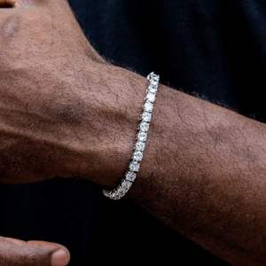 Diamond Tennis <b>Bracelet</b> Luxury Round Diamond <b>Bracelet</b> VVS VS Lab Grown <b>Stones</b> Secure Clasp Custom Wholesale Jewelry - Product Image 4