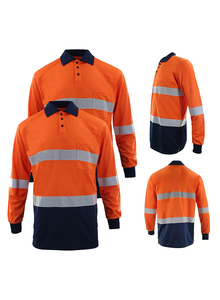 Polo ligero personalizable de alta calidad para hombre, secado rápido, transpirable, con rayas reflectantes, la mejor ropa de trabajo - Product Image 4