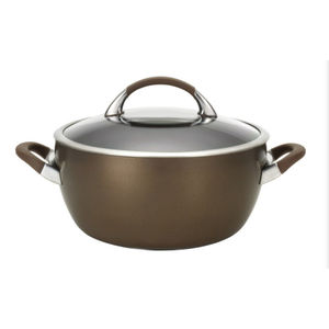 Meilleur vendeur qualité supérieure Double paroi chauffe-plats casserole marmite couvercle en acier inoxydable laiton couleur Antique avec couvercle fournitures - Product Image 1
