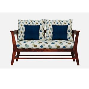 โซฟาออกแบบร่วมสมัย2-Seater kaveri สีธรรมชาติและสีฟ้า - Product Image 4