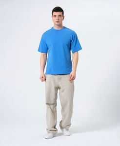 Camisetas de algodón pesado de 250gsm, ropa de calle con estampado gráfico Vintage de gran tamaño, estilo comprimido de talla grande para un ajuste cómodo - Product Image 1