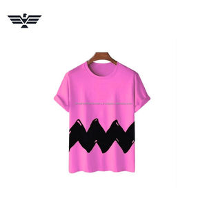 T-shirt graphique bleu ciel avec imprimé vagues abstraites |   T-shirt en coton décontracté personnalisé pour hommes et femmes - Product Image 4