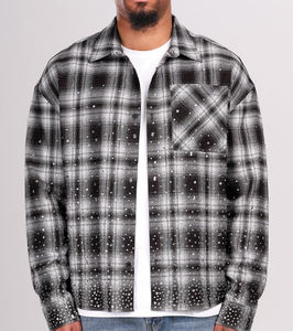 Camisa de Franela Corta de Alta Calidad, Estilo Vintage 2025, Corte Holgado para Hombre, Camisas de Algodón con Botones - Product Image 1