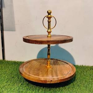 Wedding Cake Stand Wood Cake Stand Cake Stand for Wedding Anniversary and Birthday Parties from India - Product Image 2
