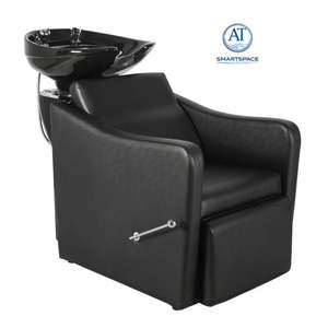Fauteuil de lavage de cheveux professionnel noir durable de style contemporain avec bac intégré pour salon de coiffure et spa à Smartspace - Product Image 4