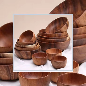 VARIOS COCINA MEZCLA DE MADERA ARTESANÍA Masa de madera Hecha a mano para frutas Ensaladas Vintage Granja rústica de alta calidad - Product Image 1