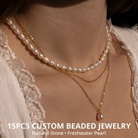 Collier de perles baroques en or 18 carats superposé, avec pierres naturelles et perles d'eau douce, bijoux uniques et charmants, vente en gros, idéal pour un cadeau
