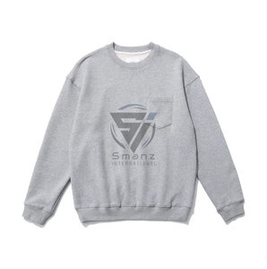 Sweat-shirt unisexe à manches longues en molleton biologique 100% coton respirant style hip-hop - Product Image 1