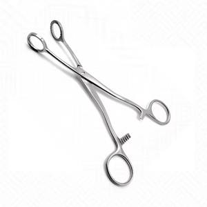 คีมคอลลินส์สำหรับจับเนื้อเยื่อ ขนาด 6 นิ้ว ผลิตจากเหล็กกล้าไร้สนิมเกรดผ่าตัด ปากคีมรูปไข่สามเหลี่ยม ใช้งานด้วยมือ นำกลับมาใช้ใหม่ได้ สำหรับใช้ทางการแพทย์ - Product Image 5