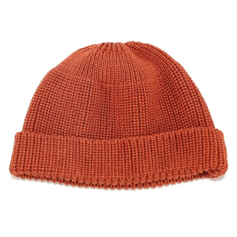 Beaux et charmants chapeaux en laine tricotés de style personnalisé Dobby unisexe OEM vente en gros à bas prix
