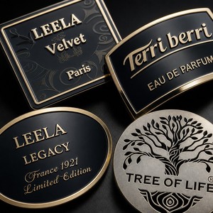 Etiqueta Adhesiva de Aluminio Personalizada de Lujo Vintage, Etiqueta Metálica Autoadhesiva de Grado Alimenticio, Duradera, Impermeable, para Botellas de Perfume - Product Image 3