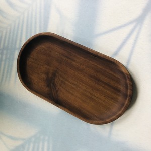 VITRAPRO-bandeja ovalada de ACACIA marrón oscuro, café y té Plato decorativo para servir, vajilla de boda, utensilio hecho - Product Image 2