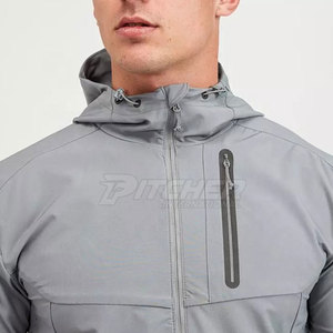 2025 Custom Hooded Casual <b>Windbreaker</b> Jacket <b>for</b> Men with Zipper Closure OEM Service Winter Ready - Product Image 5