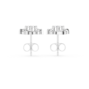 Boucles d'oreilles en argent S925 Modèles classiques pour femmes Boucles d'oreilles rondes à quatre griffes Boucles d'oreilles en moissanite Femme - Product Image 4