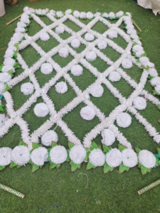 Canopy de entrada nupcial Phoolo Ki Chador tradicional jazmín Dezi flor Frontera Sur indio boda Nikkah boda celebración - Product Image 3